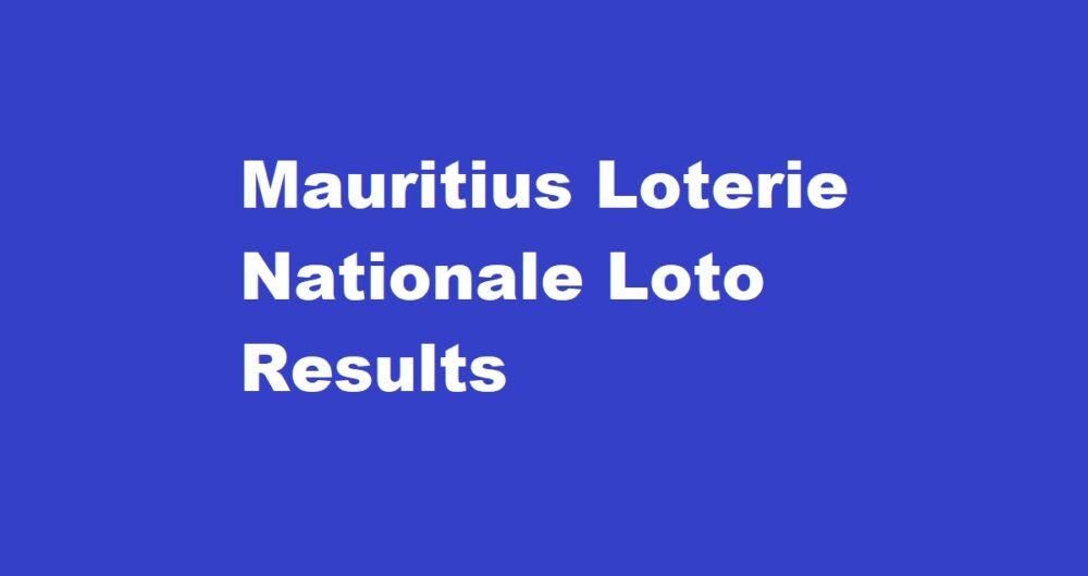 Mauritius Loterie Nationale Loto Results 10 April 2024